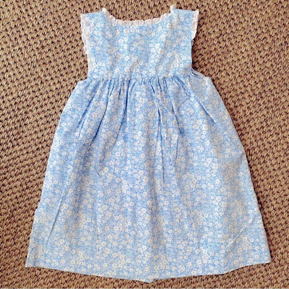 Cecil & Lou Girls’ Blue Floral Dress - Picture 2 of 3